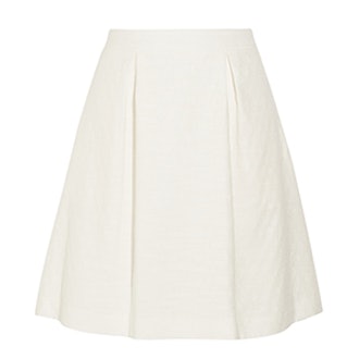 Celia Pleated Jacquard Mini Skirt