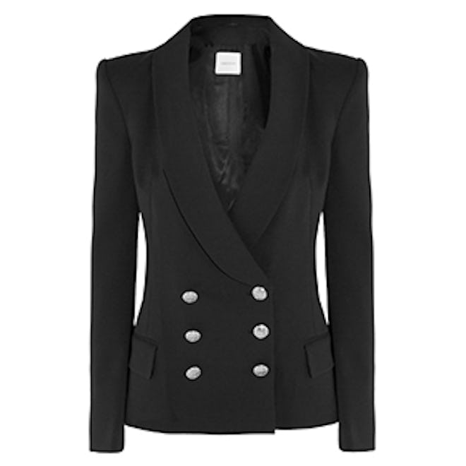 Double-Breasted Crepe Blazer