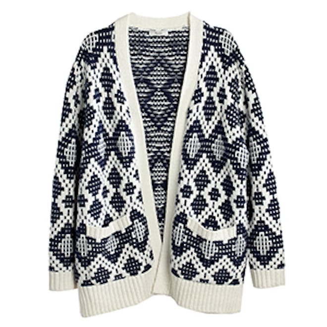 Contrast Fair Isle Cardigan