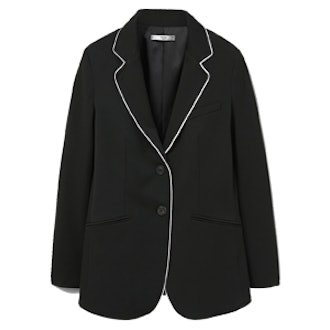 Contrasting Trims Blazer