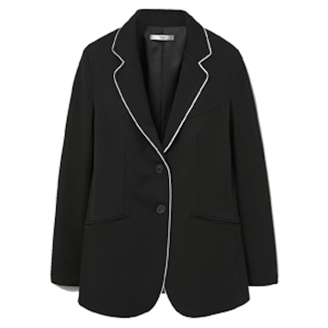 Contrasting Trims Blazer