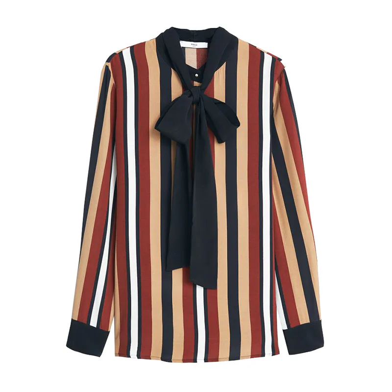 <b>DREAM</b> Fresco Stripe Bow Blouse