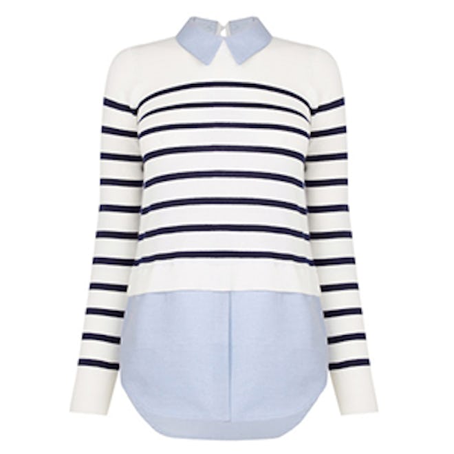 Stripe & Chambray Sweater