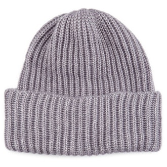 Cuffed Rib-Knit Beanie Hat