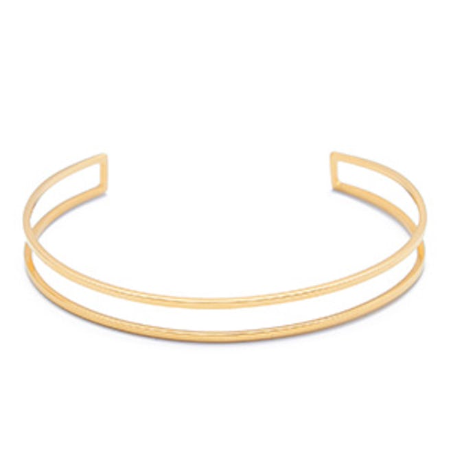 4K Gold Cage Cuff Bracelet