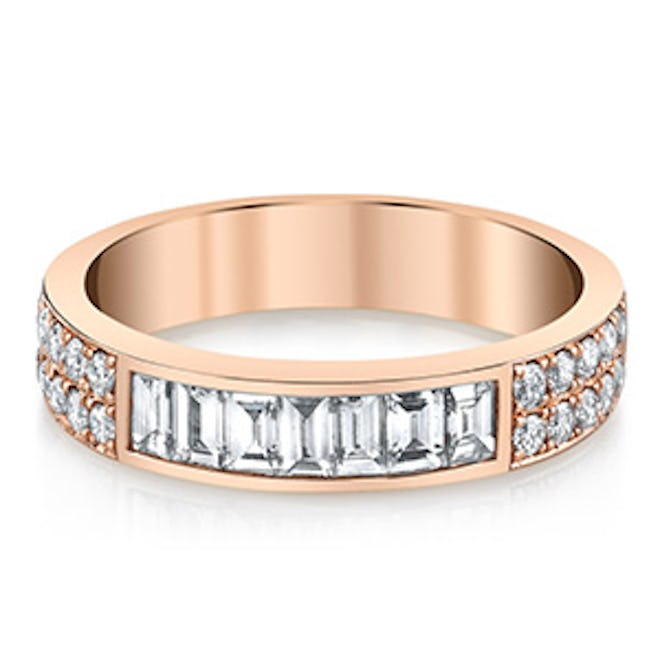 Rose Gold & Baguette Diamond Ring