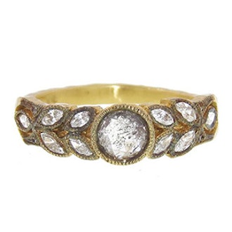 Yellow Gold & Rose Cut Diamond Ring
