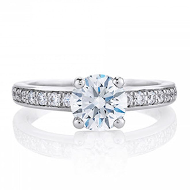 White Gold & Brilliant Cut Diamond Ring