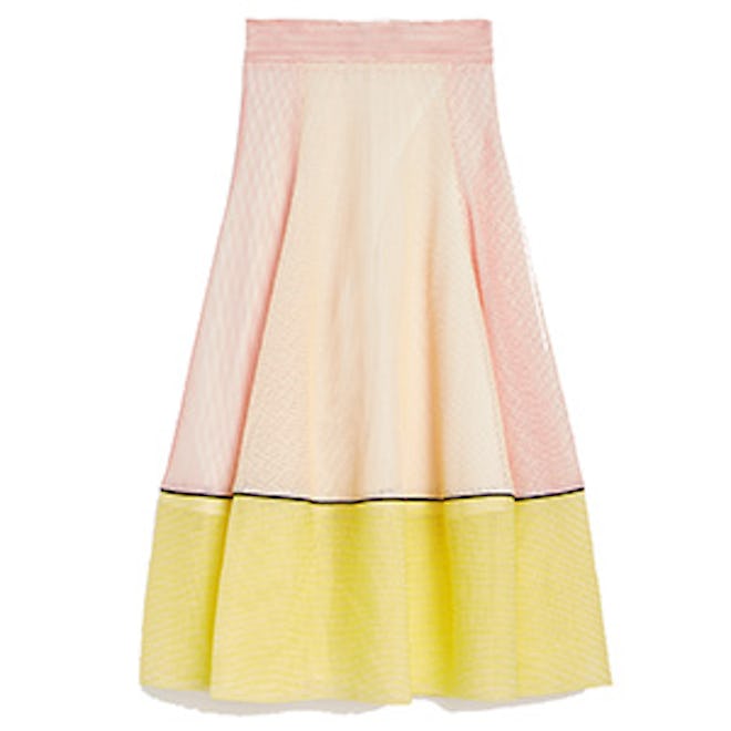 Honeycomb Knit Long Skirt