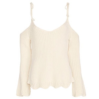 Chase Tie Strap Cold Shoulder Knit