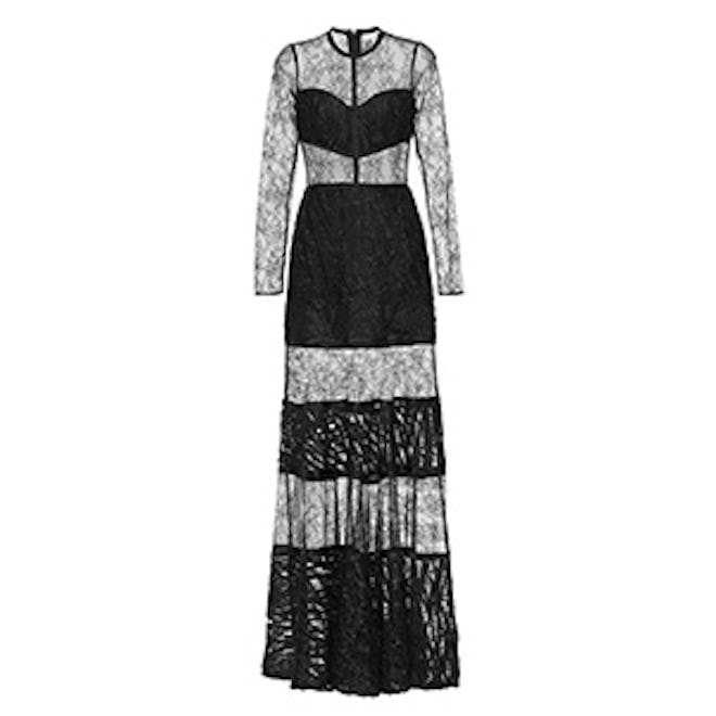 Joelle Embroidered Lace Inset Gown