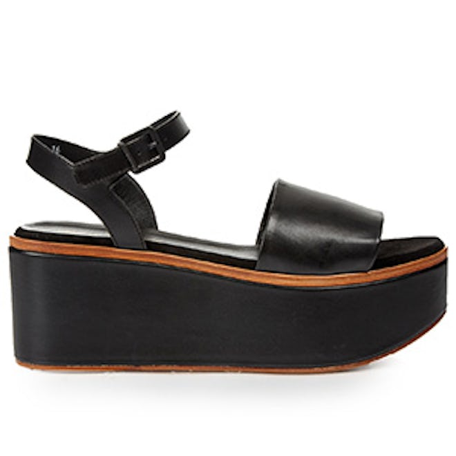 Flane Leather Flatform Sandals