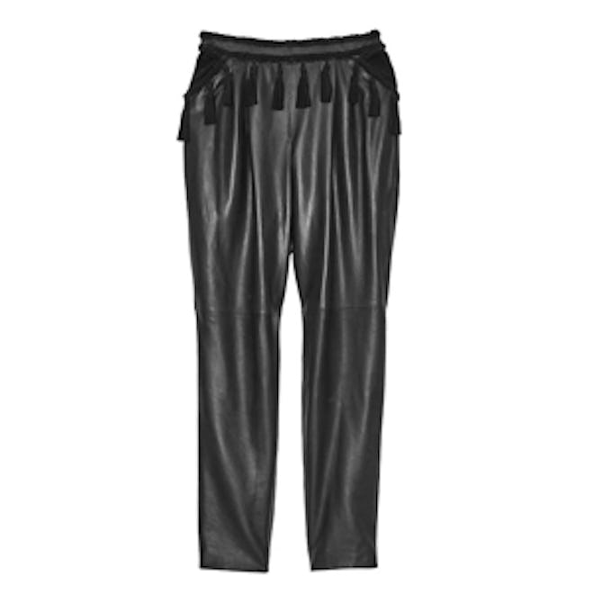 Nora Tasseled Leather Trousers
