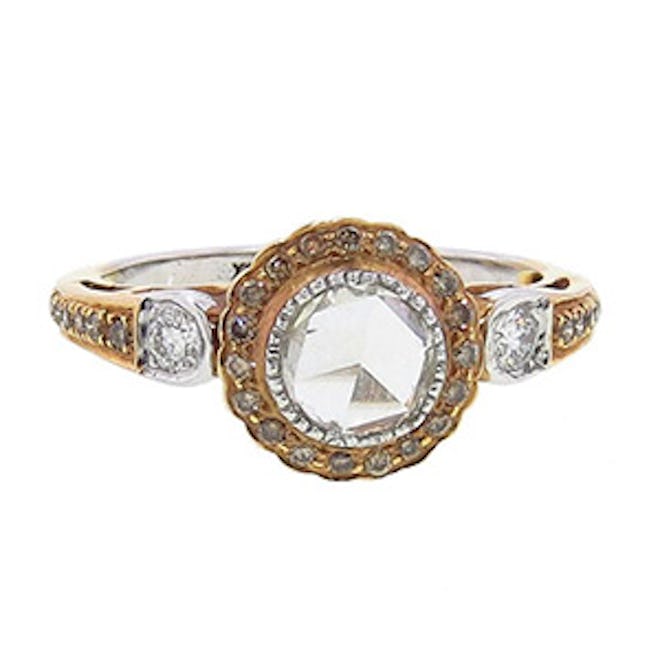 Rose And White Gold & Diamond Ring
