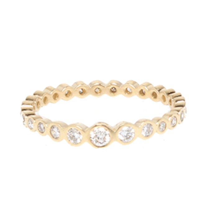 Yellow Gold Diamond Bezel Set Eternity Band