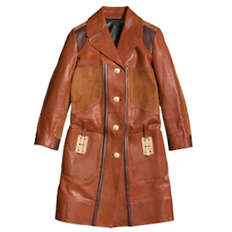 Combo Leather Coat