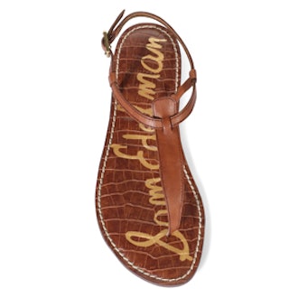 Gigi Thong Sandal In Saddle Leather