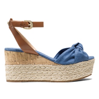 Maxwell Denim and Leather Wedge