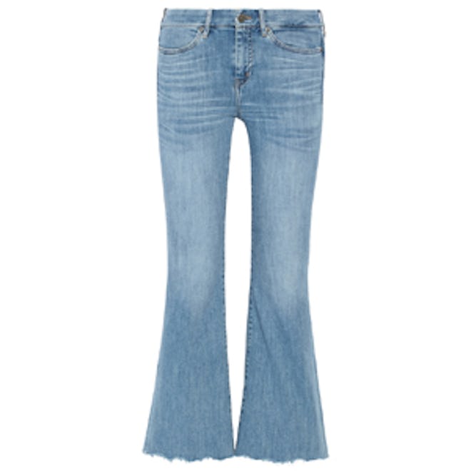 Lou Cropped High-Rise Flared Jeans