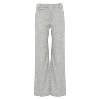 Aggie Brushed Wool-Blend Wide-Leg Pants