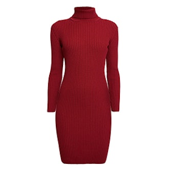 Claudia Ribbed Turtleneck Dress