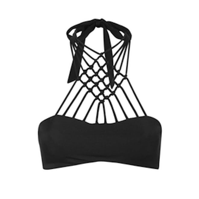 Macrame High Neck Bikini Top