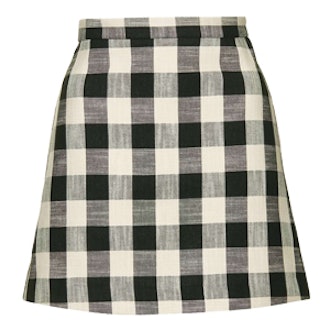 Gingham Bonded Mini Skirt