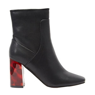 Harp Heeled Ankle Boots
