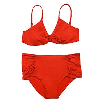 Triangle Bikini Top & High-Waist Briefs