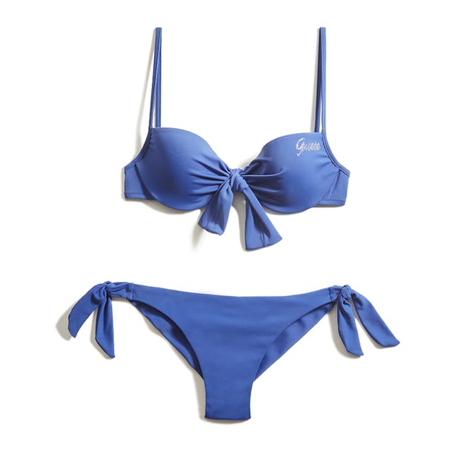 Tie-Front Push-Up Bikini Top & Side-Tie Bikini Bottoms