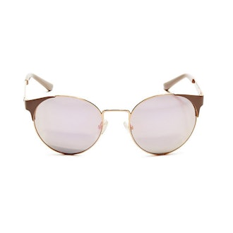 Lia Mirrored Round Sunglasses