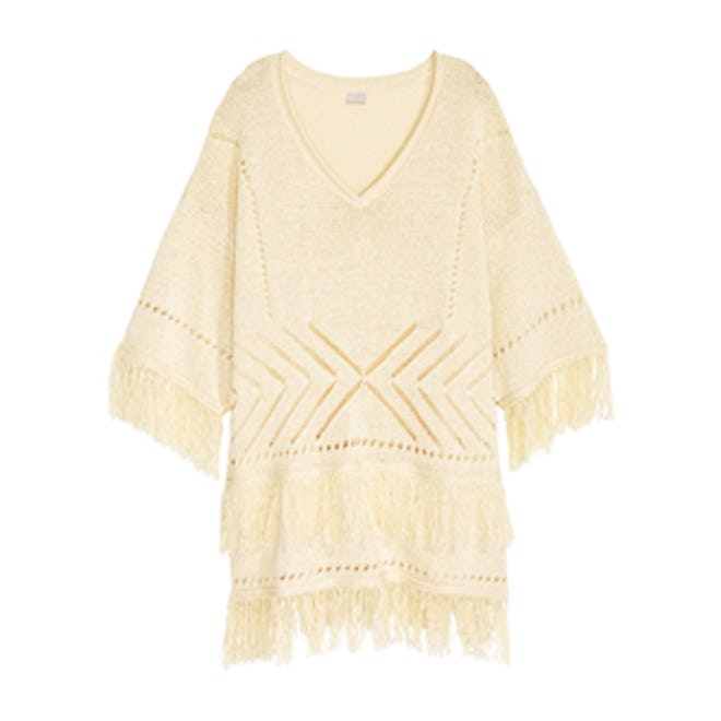 Knit Sweater with Fringe