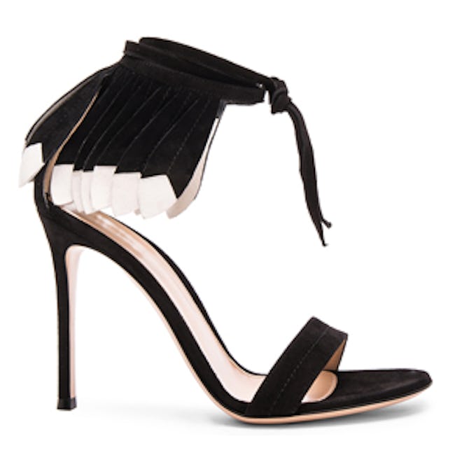 Suede Feather Sandals