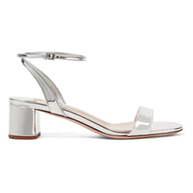 Mirrored-Leather Sandals