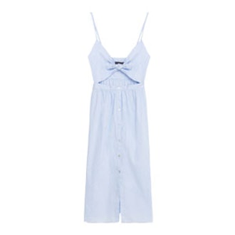 Studio Poplin Dress With Front Knot