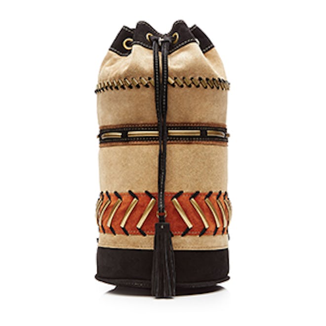 Leather/Suede Embellished Backpack