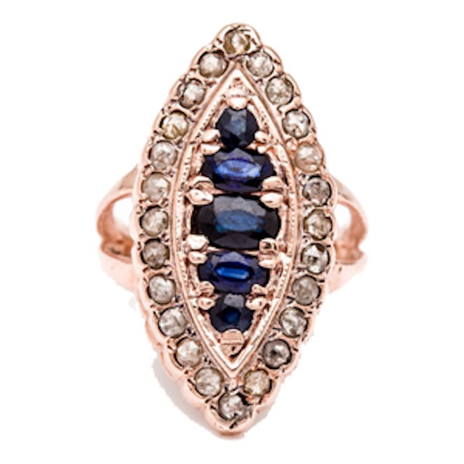 Rose Gold, Sapphire & Diamond Ring