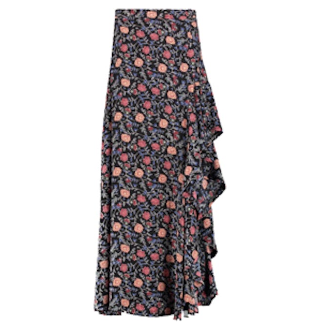 Avalon Ruffle Side Bohemian Maxi Skirt