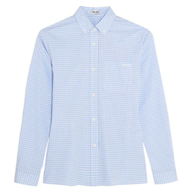 Gingham Cotton-Poplin Shirt