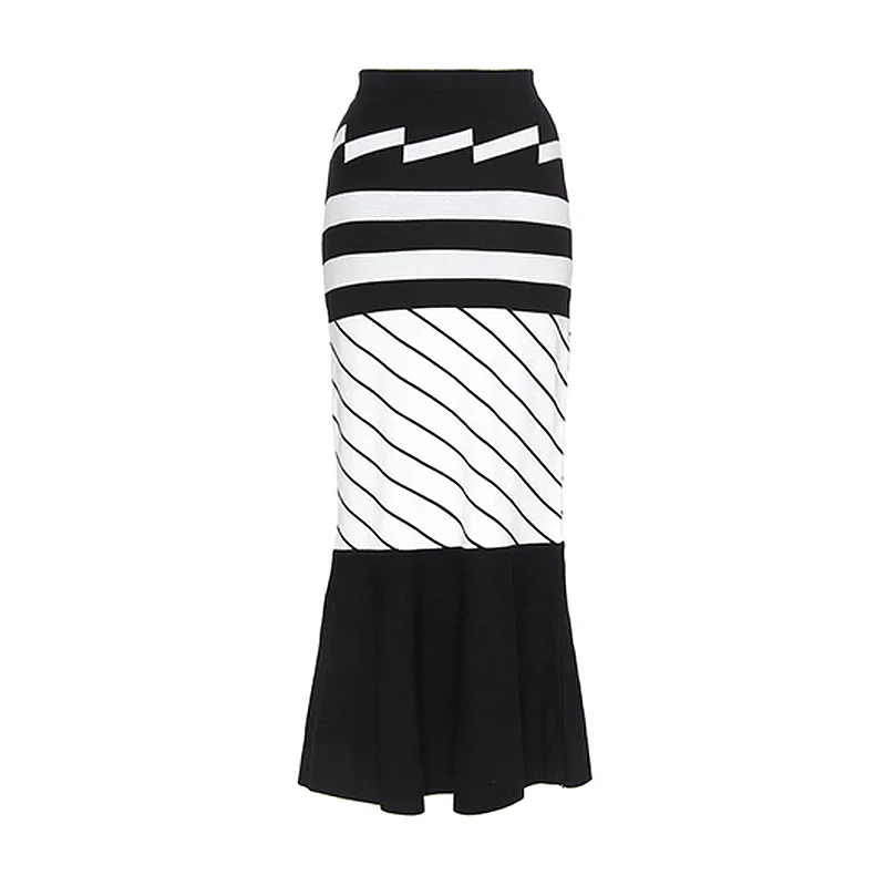 STRIPES PLATED SKIRT SET main image 0