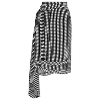 Lea Gingham Wrap Skirt