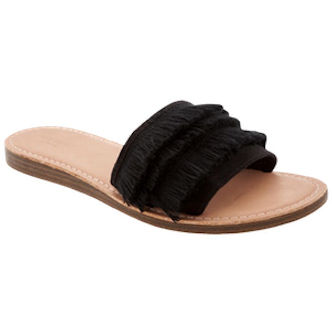 Sueded Fringe Sandals