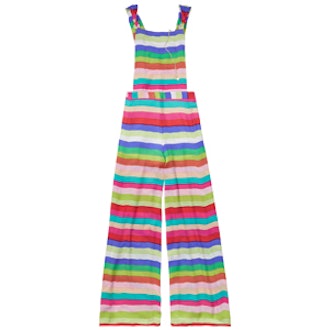 Silk Striped Dungarees