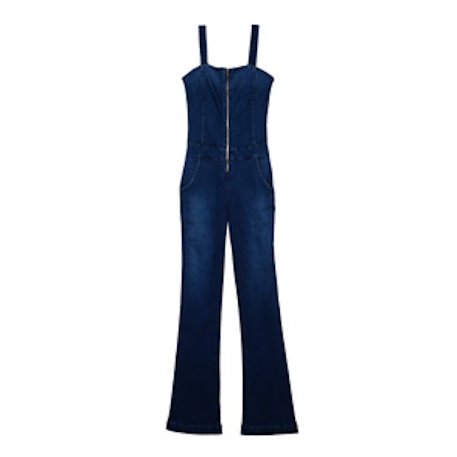 Zip Front Flare Jumpsuit