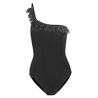Isotta Fringed One-Shoulder Swim Suit
