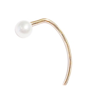 Kristen Elspeth Gold Pearl Hook Earring
