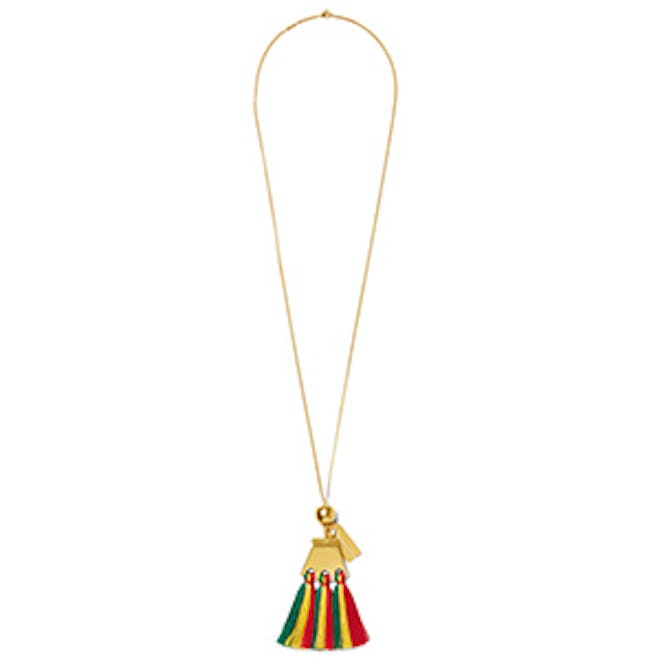 Gold-Plated Tassel Necklace