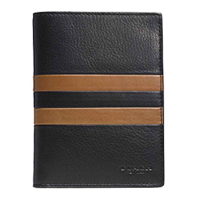 Modern Varsity Stripe Passport Case in Sport Calf Leather