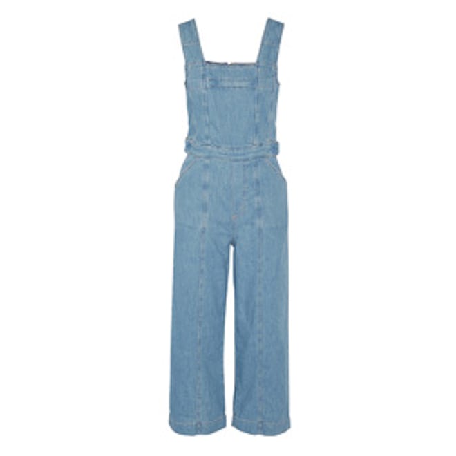 The Dweller Cropped Denim Overalls
