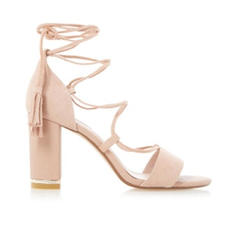 Ghillie Lace-Up Block Heel Sandal In Blush